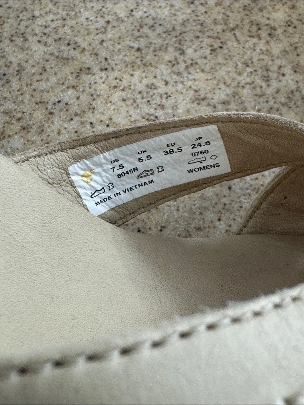 Timberland Earthkeepers 8045R Cream Leather Wedge Sandals Cork 7.5 Anti Fatigue
